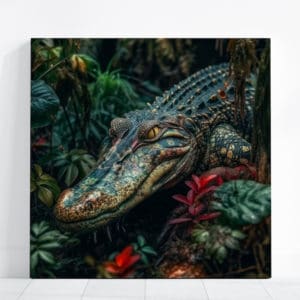 tableau crocodile jungle