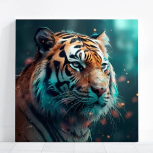 tableau sur toile, tigre coloré