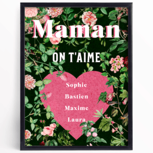 cadre maman on t'aime, pour les mamans, cadeau fetes des meres personnalisé