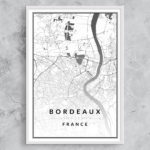 poster carte ville Bordeaux