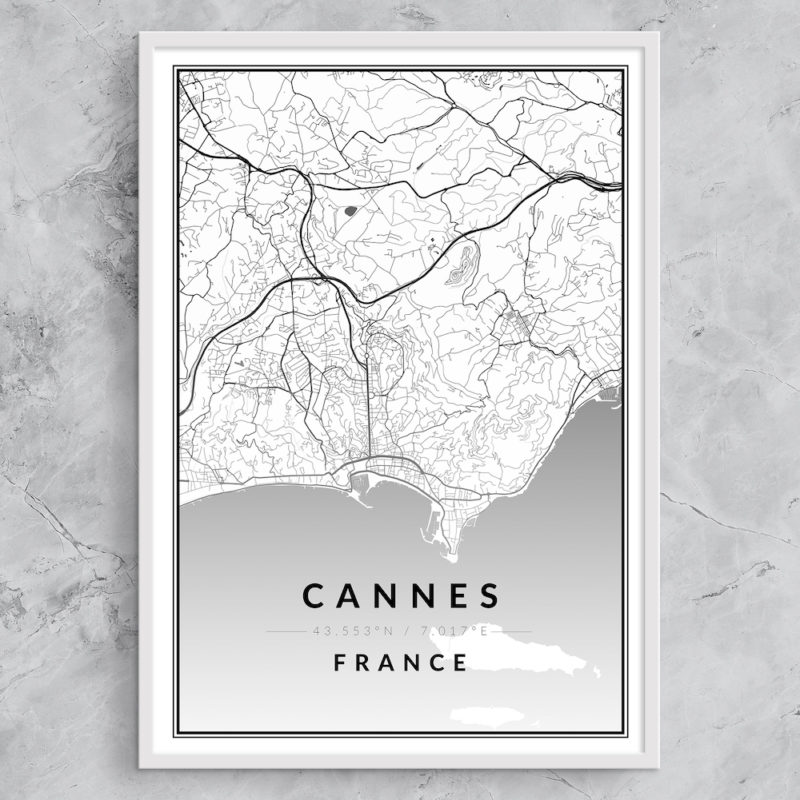 poster plan ville Cannes