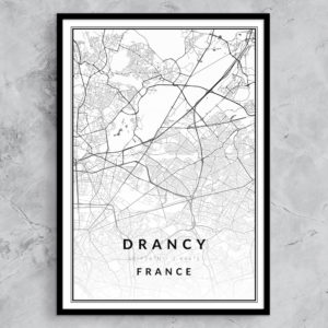 affiche ville Drancy, carte ville Drancy